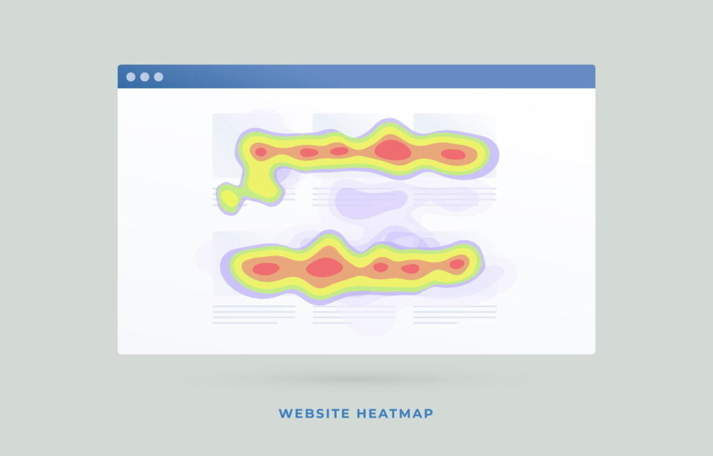 Beispiel einer Heatmap für eine Webseite